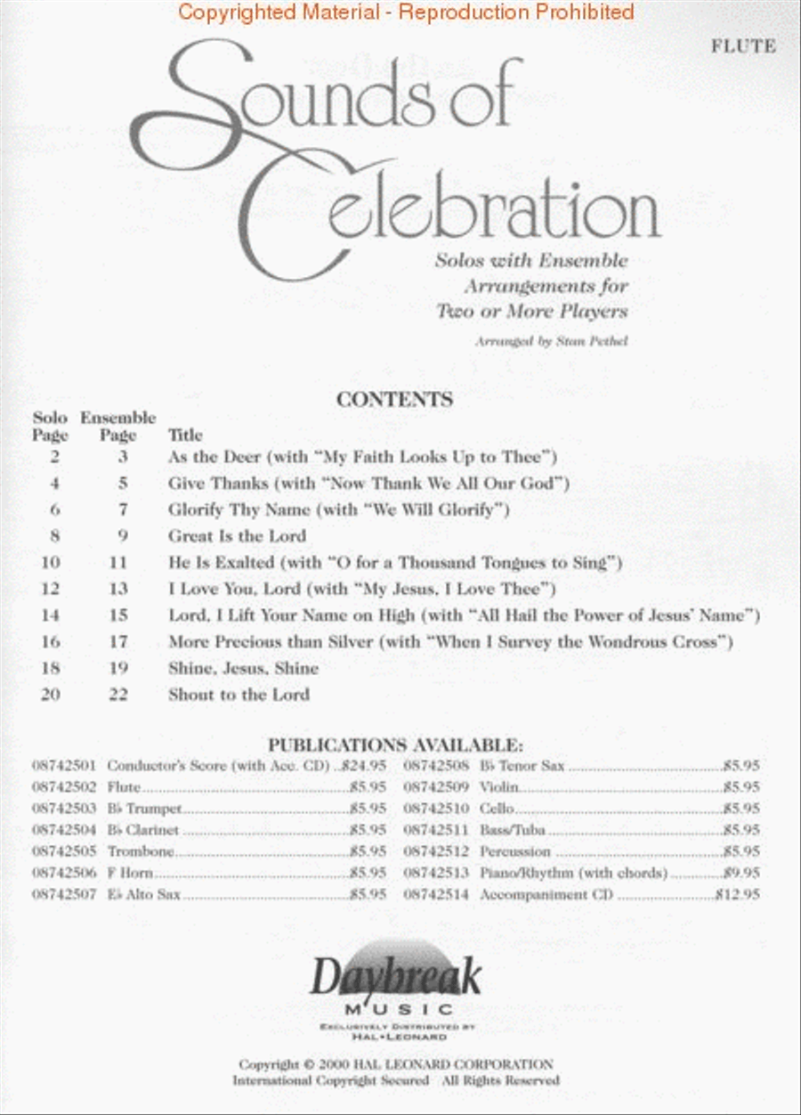 Sounds of Celebration - Flute Flute scores gallery preview page 2
