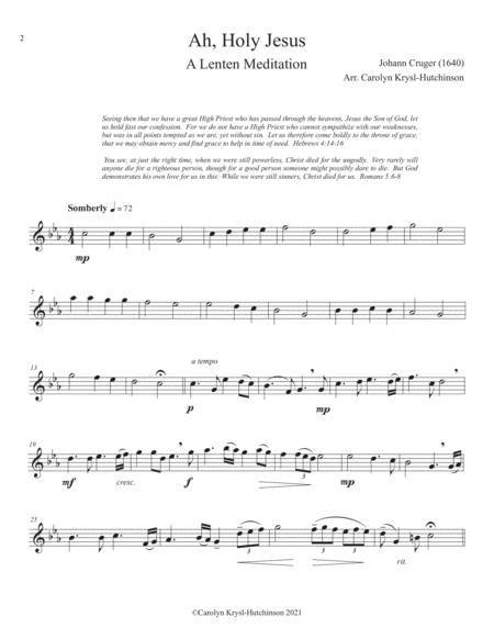 Variations on Lenten Hymns for Solo Flute
