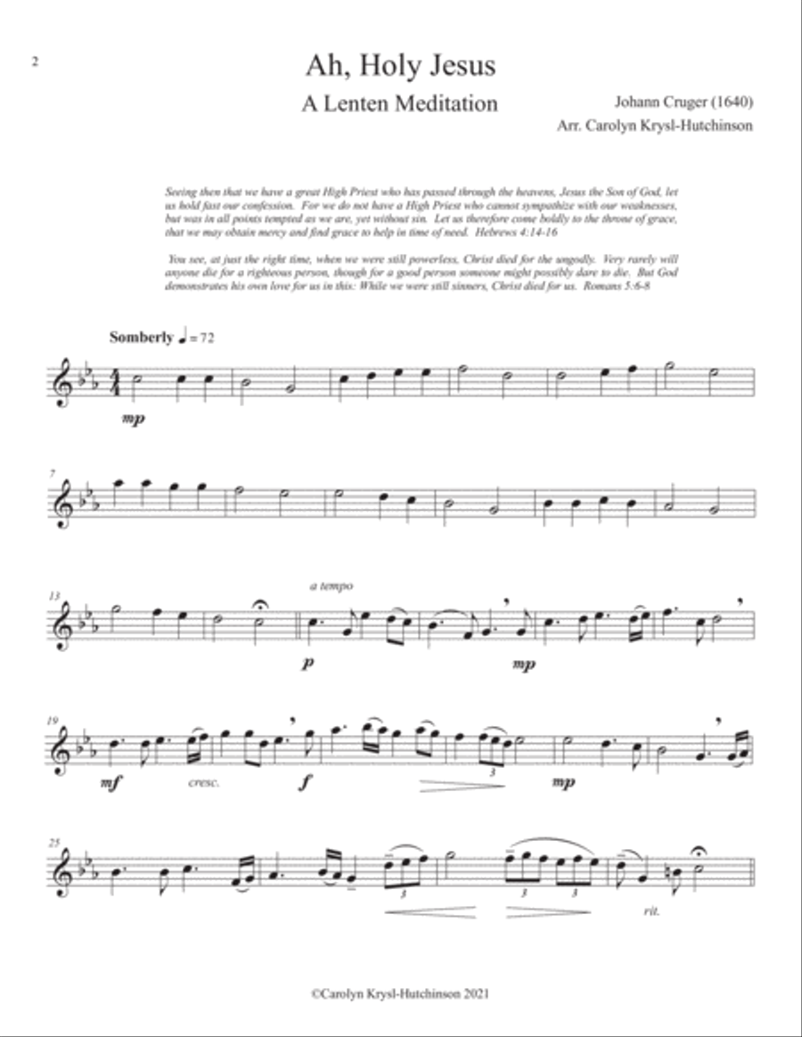 Variations on Lenten Hymns for Solo Flute Variations on Lenten Hymns for Solo Flute Flute Solo scores gallery preview page 4