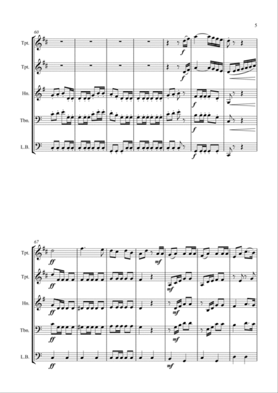 William Tell Overture - For Brass Quartet William Tell Overture - For Brass Quartet Brass Quartet scores gallery preview page 5