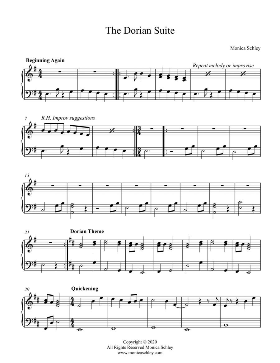 The Dorian Suite Celtic Harp scores gallery preview page 1
