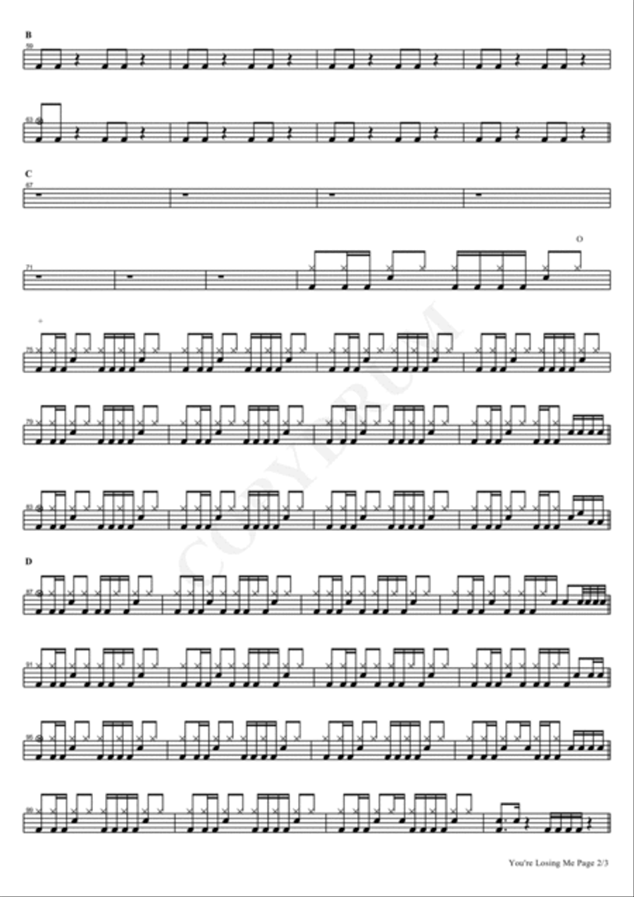 You're Losing Me You're Losing Me Drum Set scores gallery preview page 2
