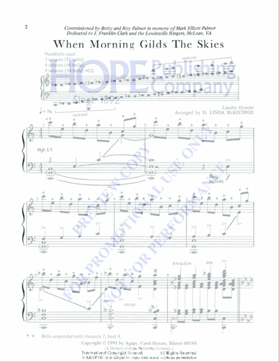 When Morning Gilds the Skies 5-Octaves scores gallery preview page 2