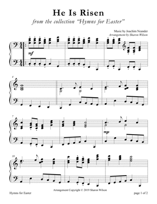 He Is Risen (LARGE PRINT Piano Solo)