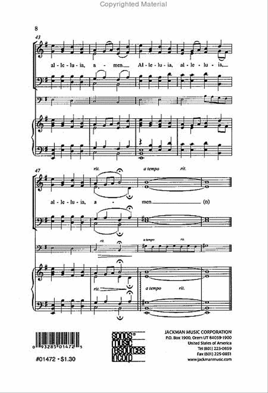 Three Gardens - SATB 4-Part scores gallery preview page 4