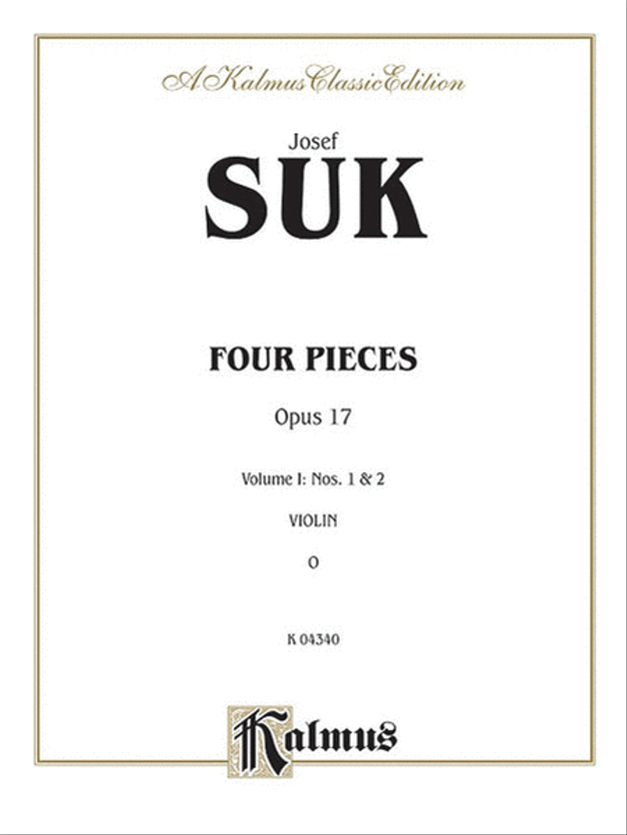 Four Pieces, Op. 17, Volume 1 Violin Solo scores gallery preview page 1