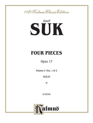 Book cover for Four Pieces, Op. 17, Volume 1