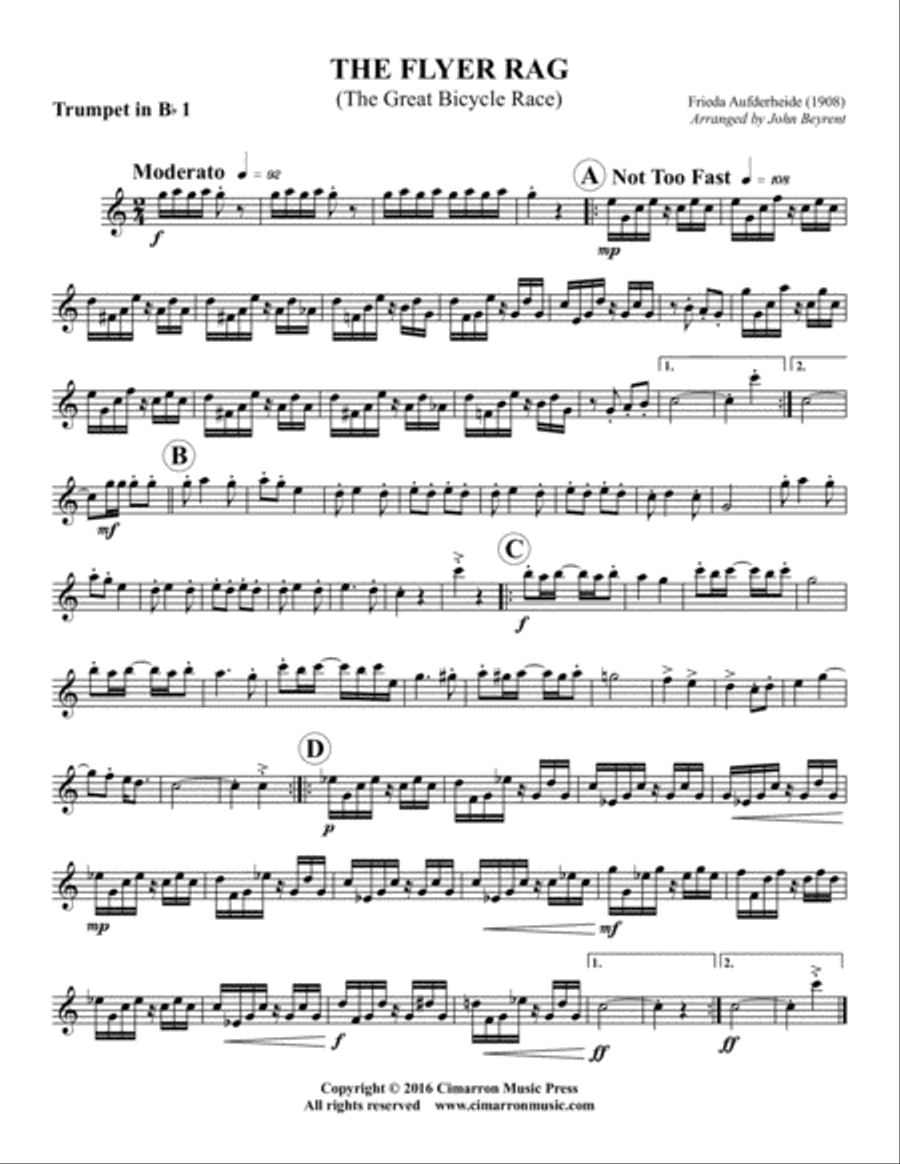 The Flyer Rag The Flyer Rag Brass Quintet scores gallery preview page 5