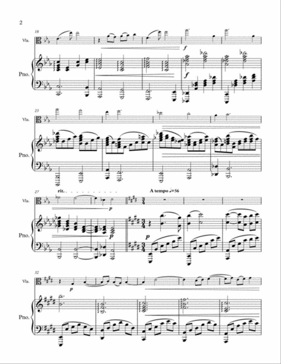 Quiet City (viola and piano) Piano scores gallery preview page 2