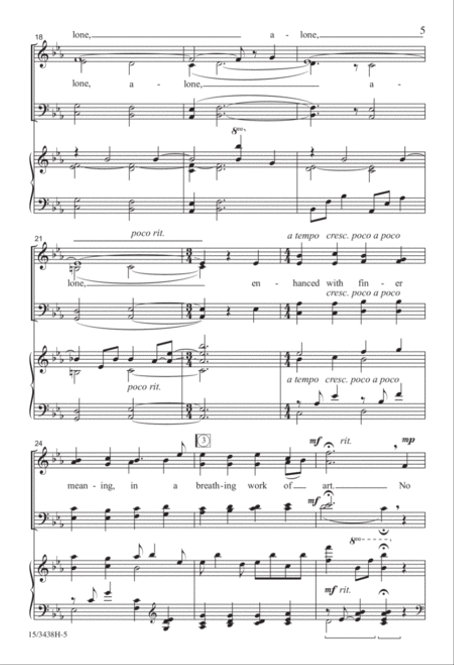 The Sounds, the Silence The Sounds, the Silence 4-Part scores gallery preview page 4