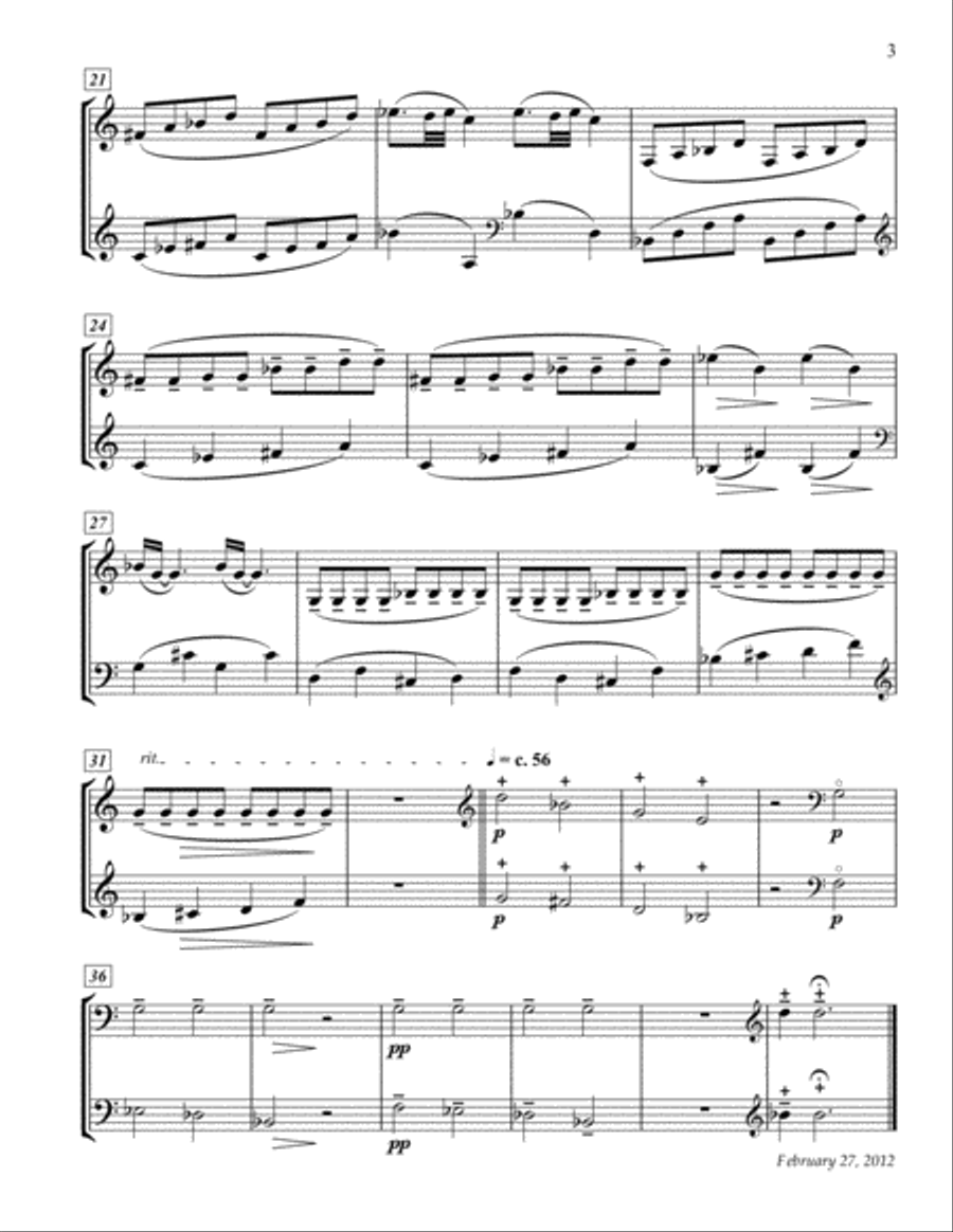 [Blank] Four Duos for Two Horns Brass Duet scores gallery preview page 5