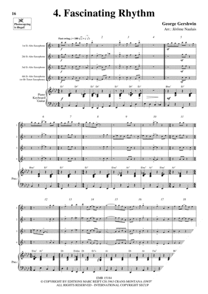 4 Alto Saxophones & Piano Vol. 10 image number null