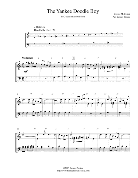 The Yankee Doodle Boy (Yankee Doodle Dandy) - for 2-octave handbell choir image number null