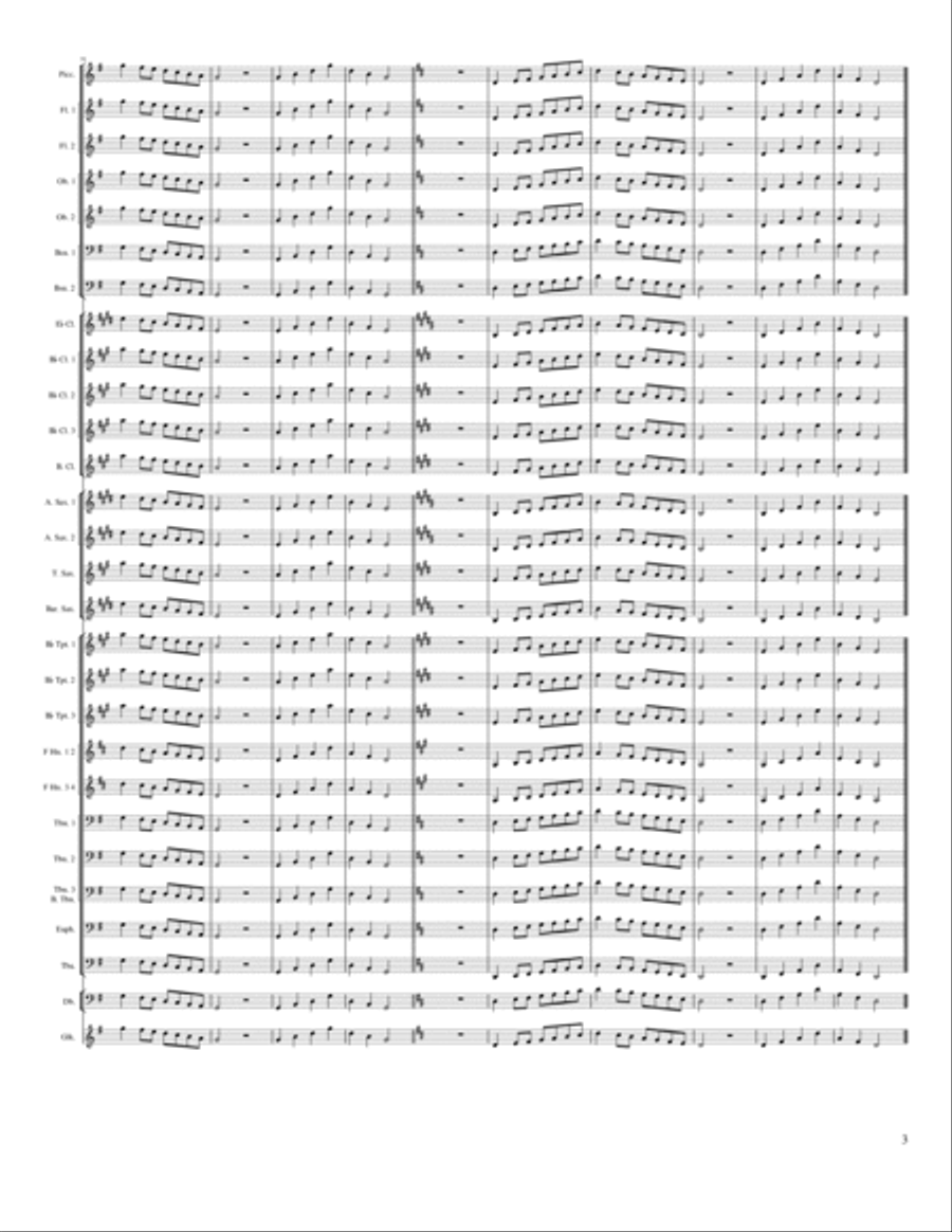 Scale Warm-up One Concert Band scores gallery preview page 3