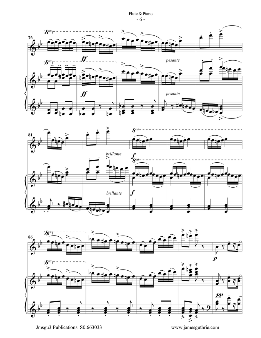 Tchaikovsky: The Complete Nutcracker Suite for Flute & Piano Flute Solo scores gallery preview page 6