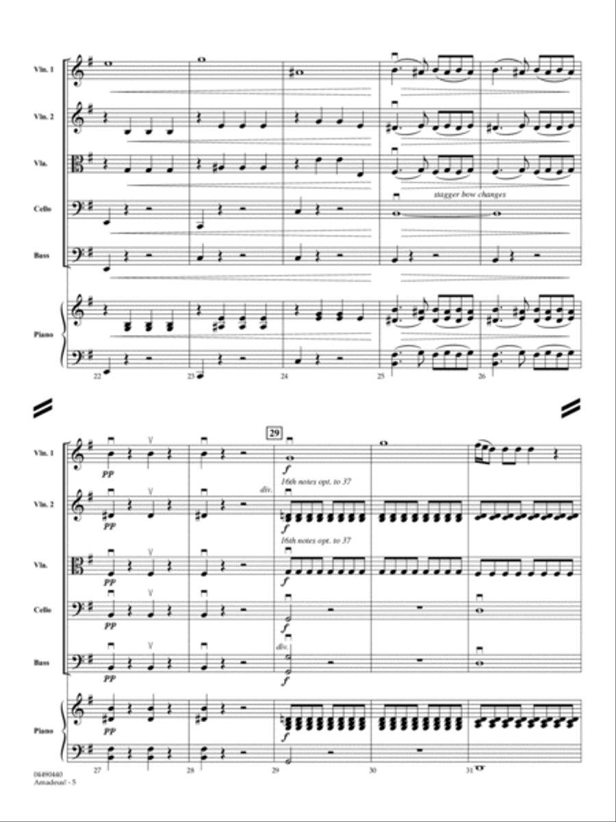 Amadeus! (arr. Jamin Hoffmann) - Full Score String Orchestra scores gallery preview page 4