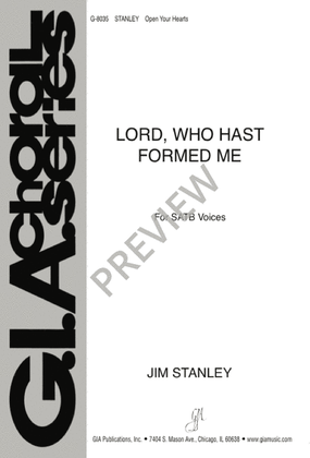 Book cover for Lord, Who Hast Formed Me