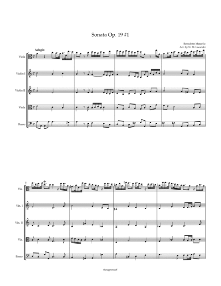Sonata Op. 19 #1 String Orchestra scores gallery preview page 2