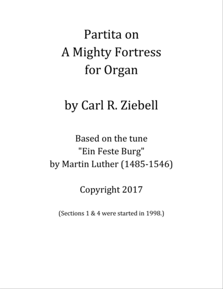 Partita on A Mighty Fortress Organ Solo scores gallery preview page 1