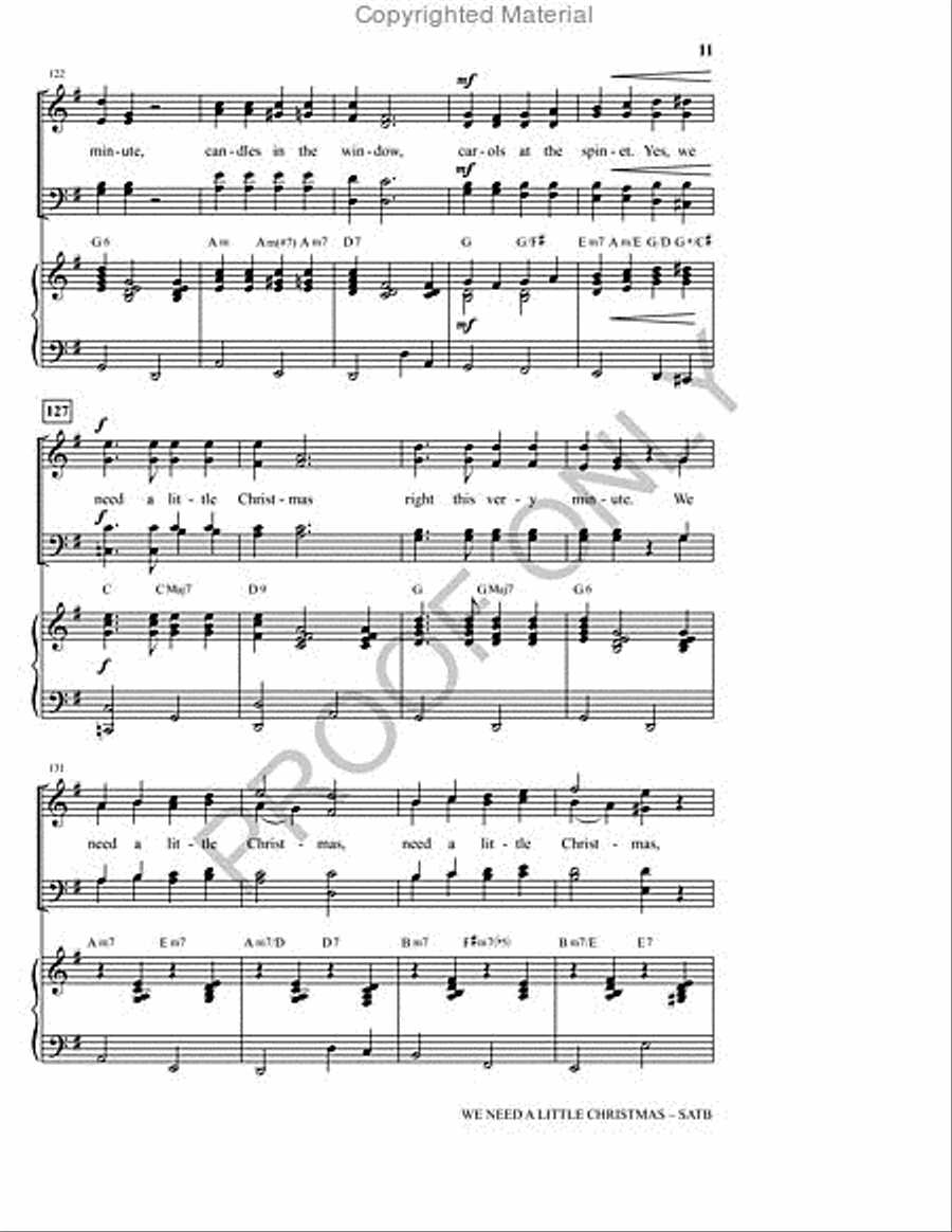 We Need a Little Christmas 4-Part scores gallery preview page 11