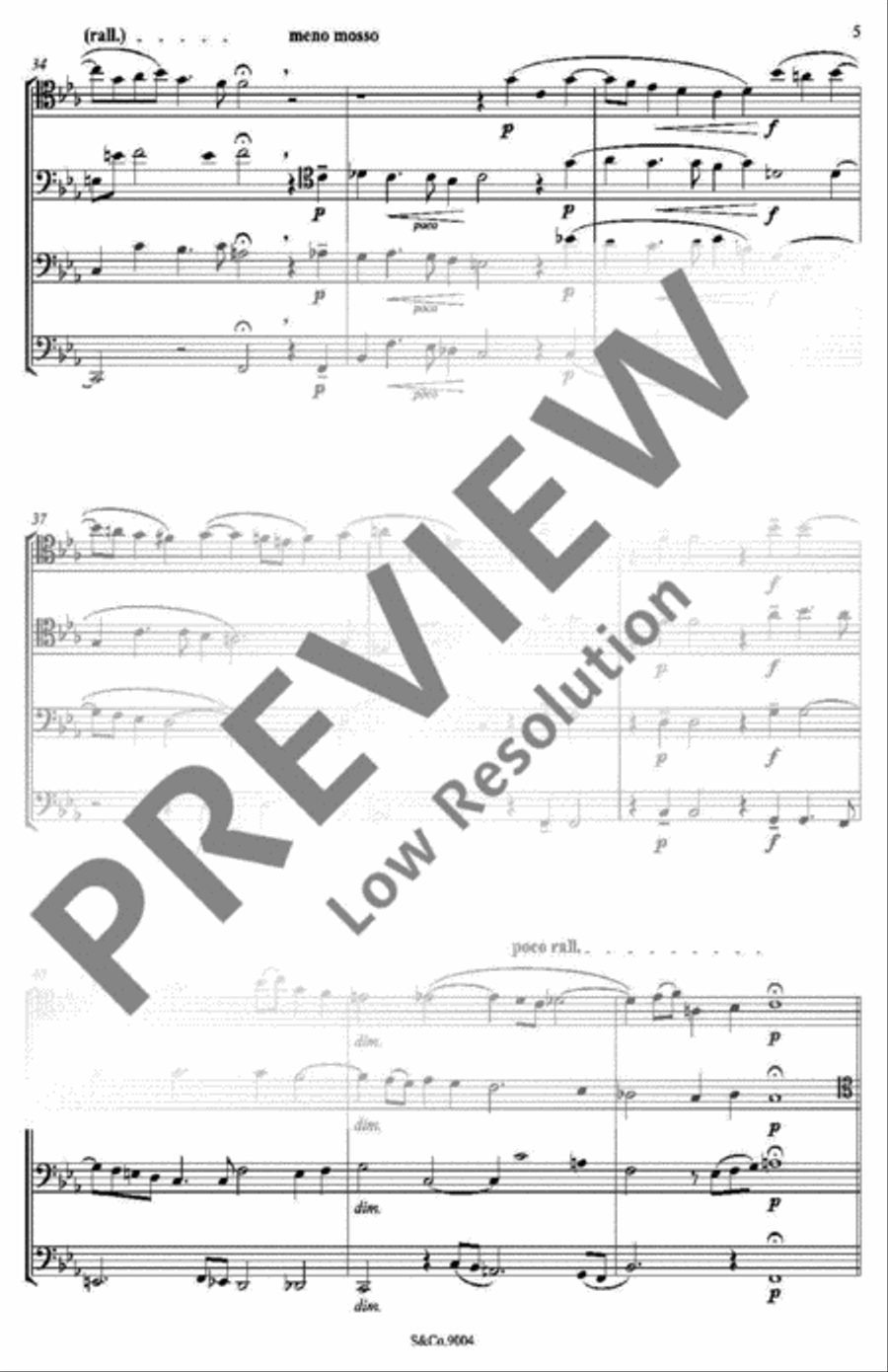 Fantazia 7 Trombone Quartet scores gallery preview page 6