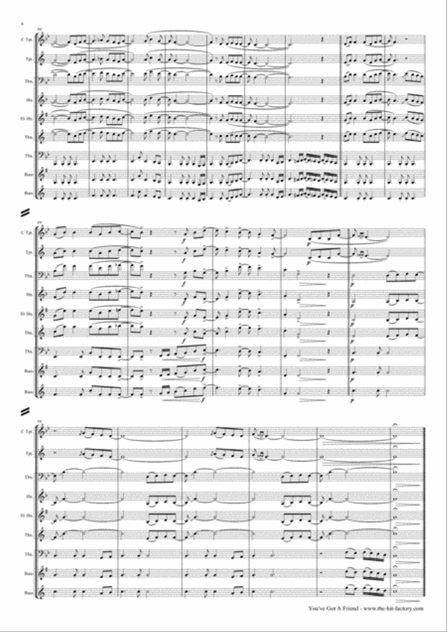 You've Got A Friend Euphonium scores gallery preview page 4