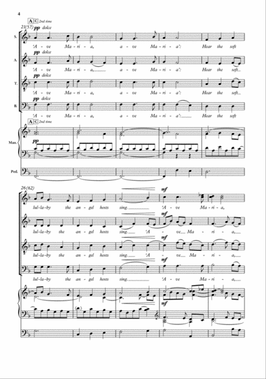 Christmas Lullaby 4-Part scores gallery preview page 4