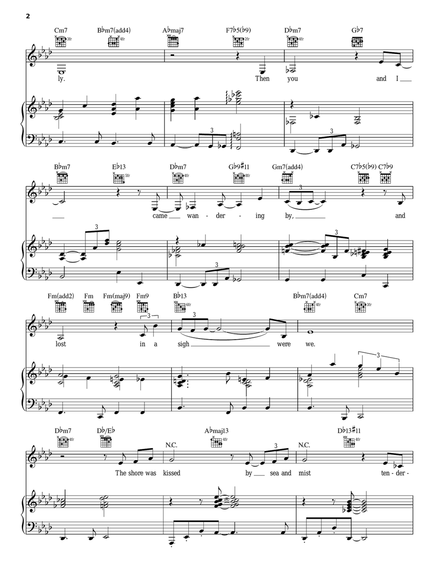 Tenderly Piano, Vocal scores gallery preview page 2
