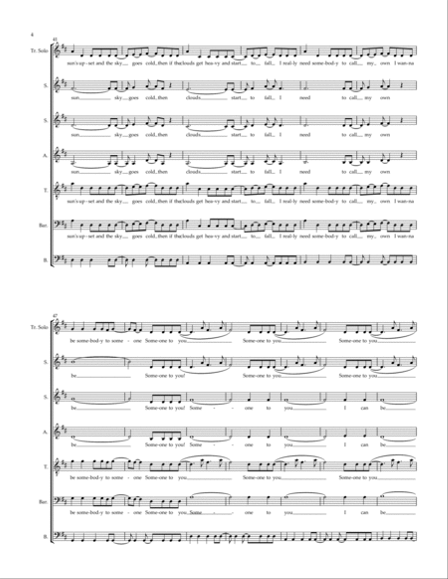 Someone To You Someone To You A Cappella scores gallery preview page 4