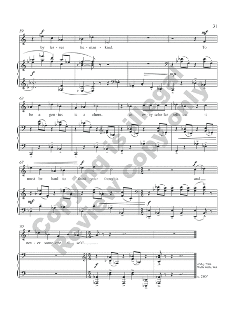 Songs of Sophistication Medium Voice scores gallery preview page 34