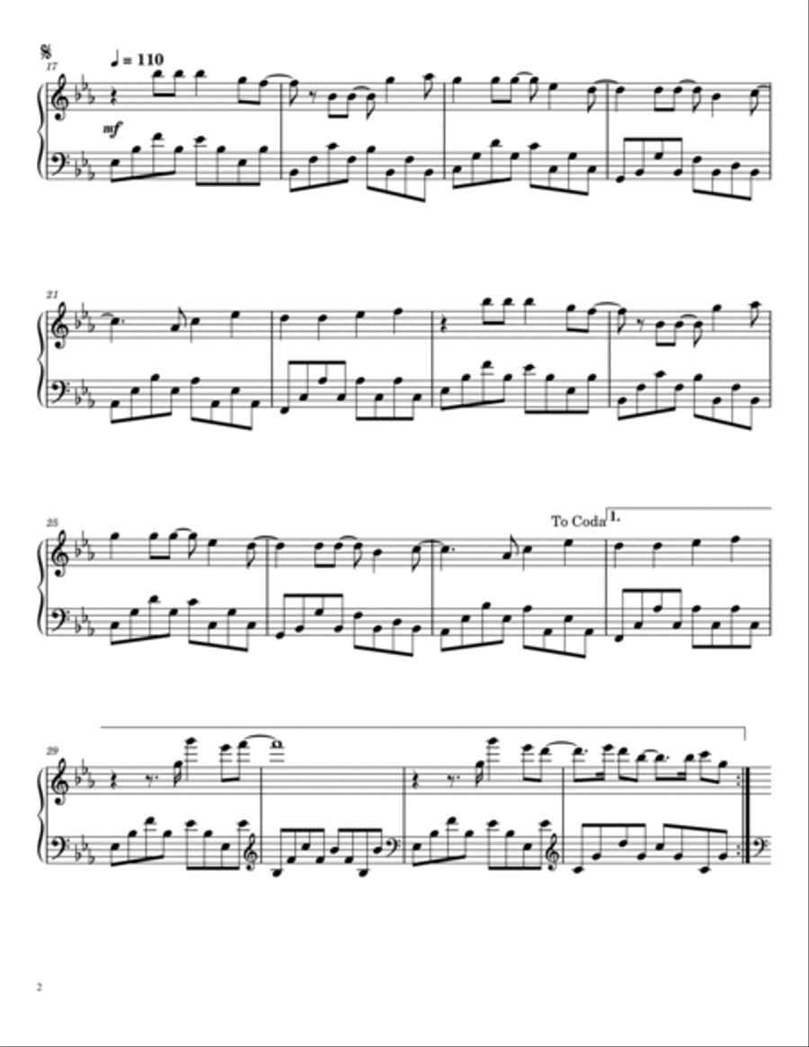 Everytime Piano Solo scores gallery preview page 2