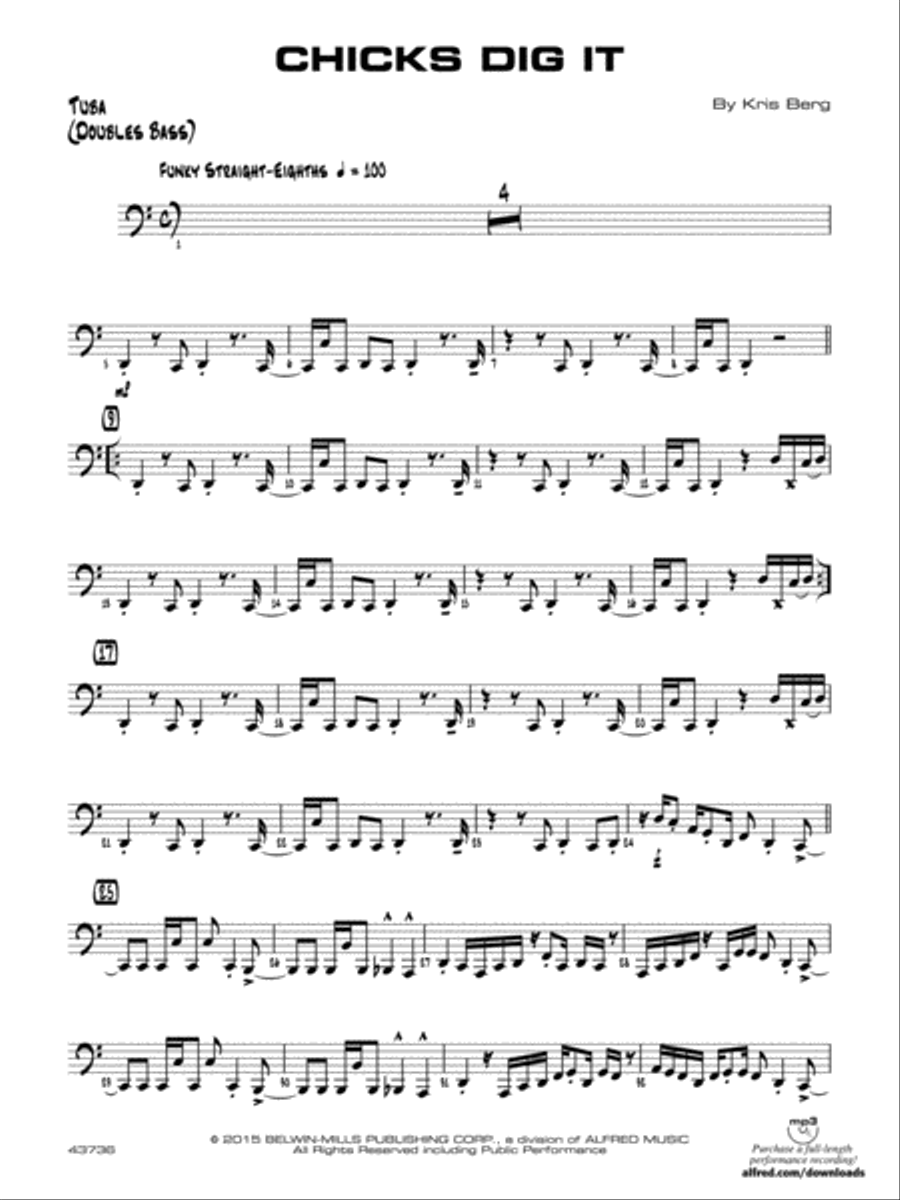 Chicks Dig It: Tuba Jazz Ensemble scores gallery preview page 1