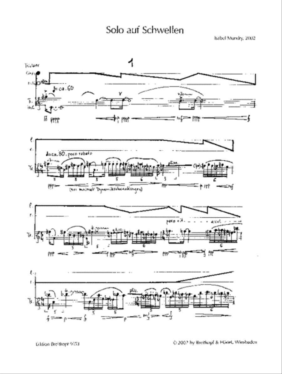 Solo auf Schwellen Trumpet Solo scores gallery preview page 2