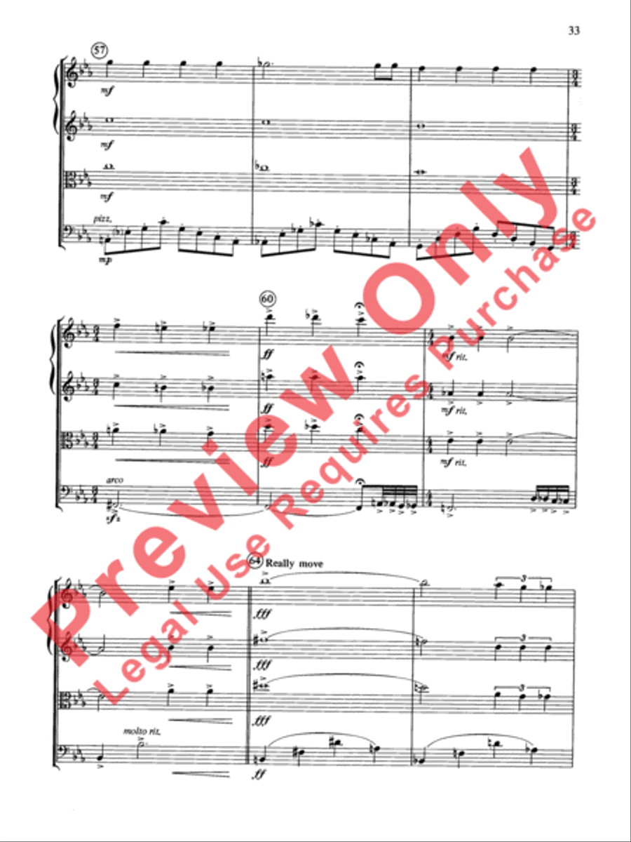 Cole Porter (Classic String Quartets) String Quartet scores gallery preview page 34