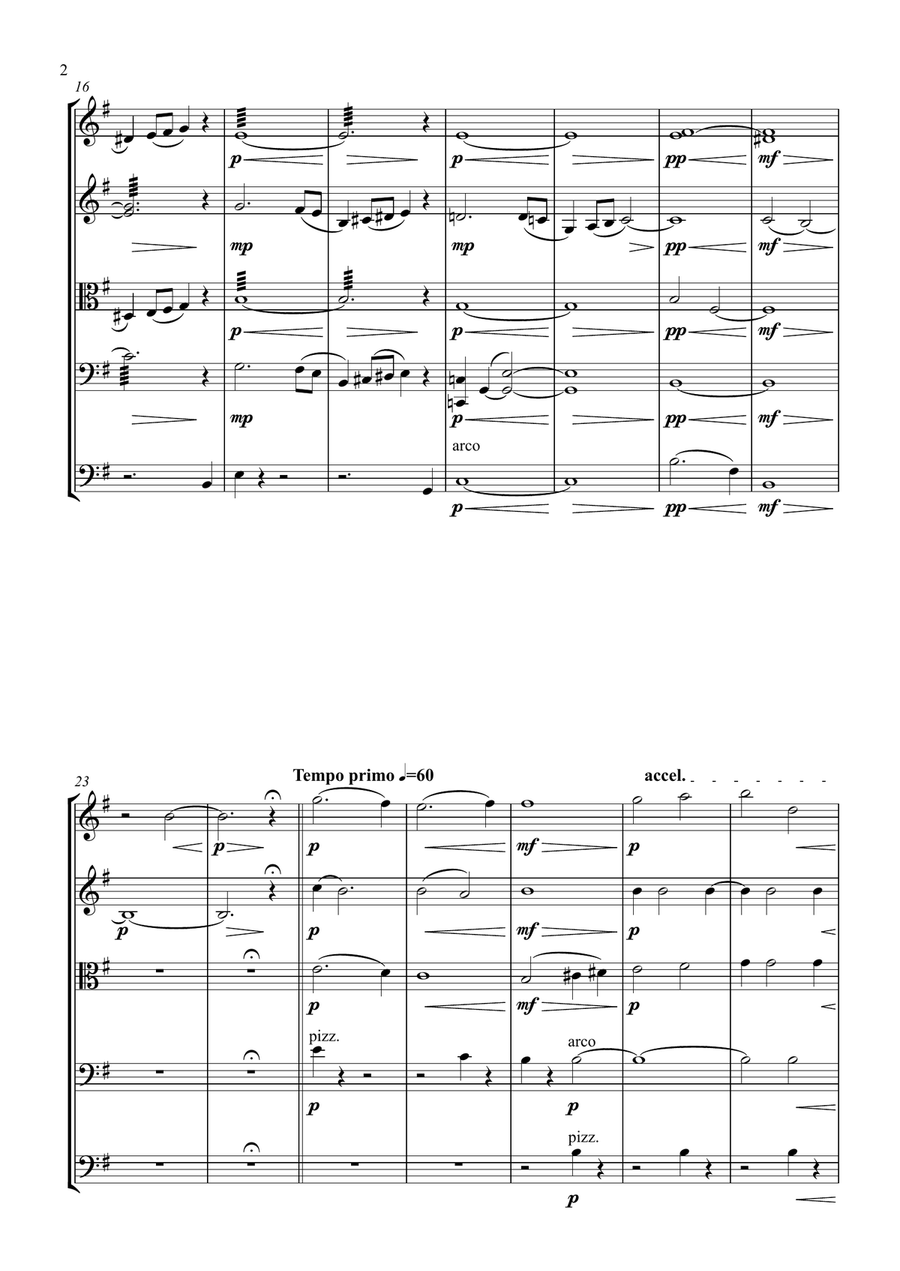 Lament for String Orchestra String Orchestra scores gallery preview page 2