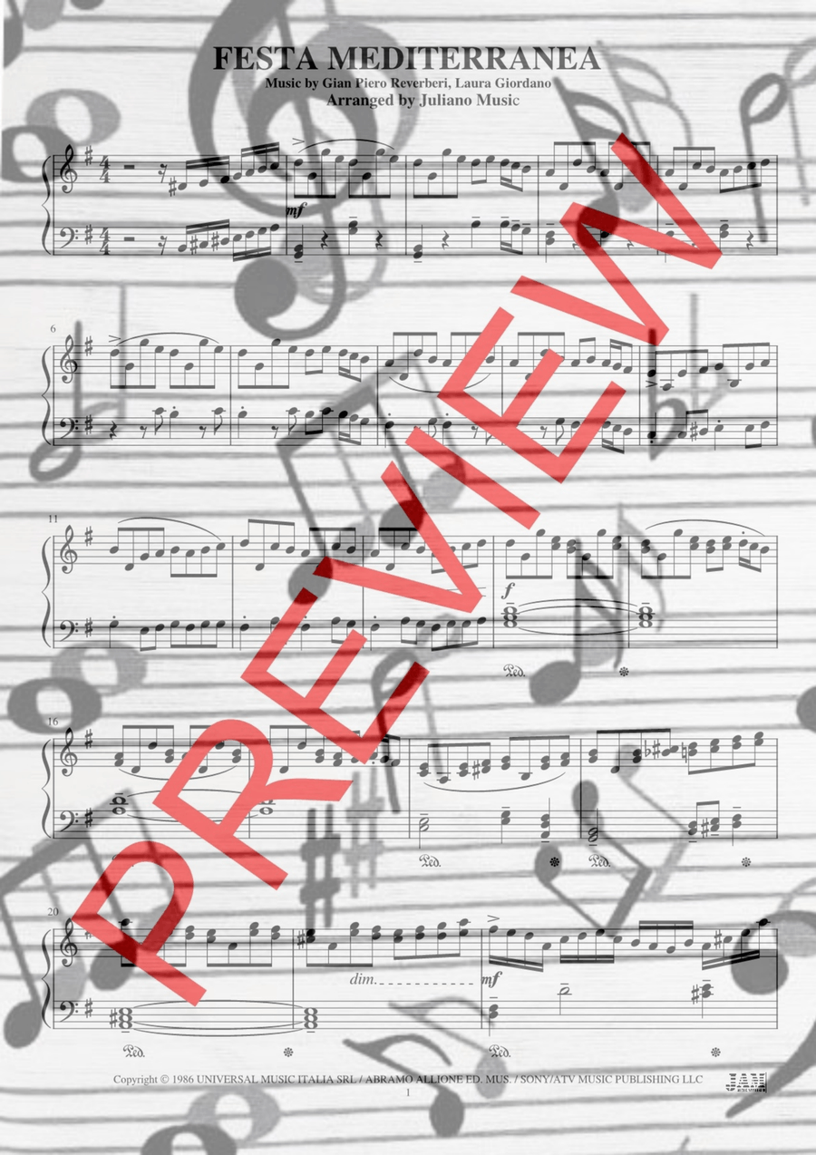 Festa Mediterranea Festa Mediterranea Piano Solo scores gallery preview page 2