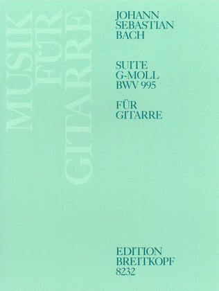 Book cover for Suite in G minor BWV 995
