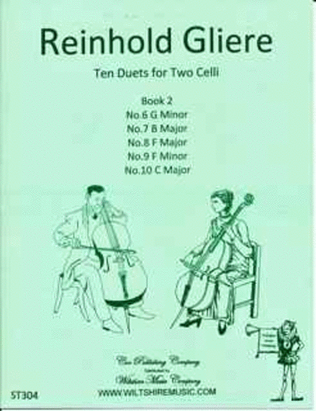 Book cover for Ten Duets for Two Celli, Book 2 (#'s 6-10)