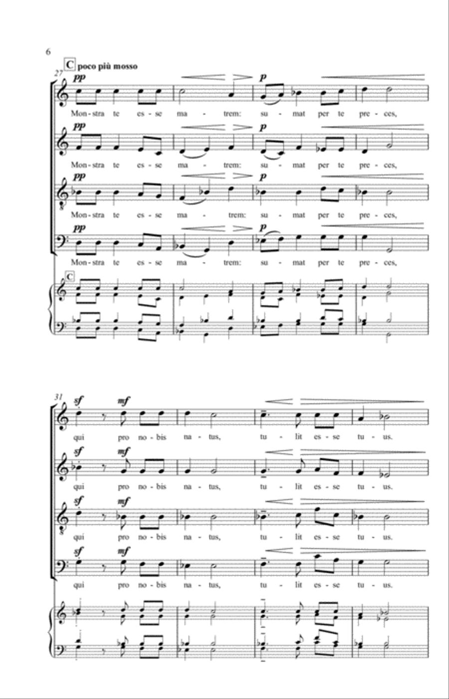 Ave Maris Stella 4-Part scores gallery preview page 5