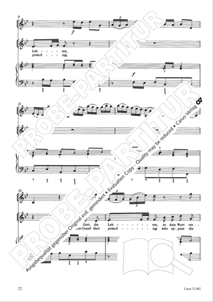 O God, from heaven look on us (Ach Gott, vom Himmel sieh darein) ATB scores gallery preview page 23
