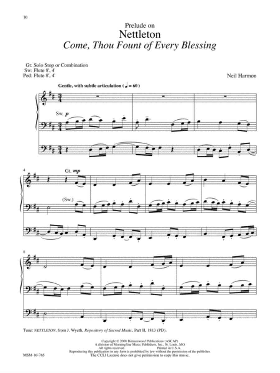 God Reigns Above Six Familiar Hymn Settings for Organ Organ Solo scores gallery preview page 6