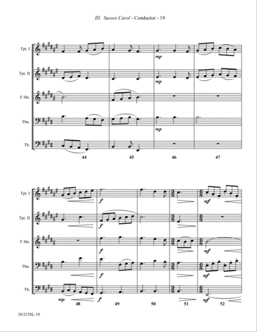 Christmas Suite for Brass Quintet Brass Quintet scores gallery preview page 18