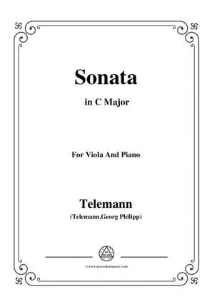 Book cover for Telemann-Sonata,for Viola and Piano