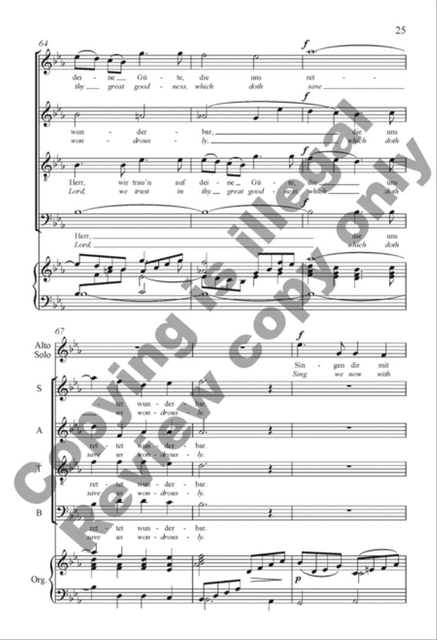 Drei Geistliche Lieder (Three Sacred Songs) 4-Part scores gallery preview page 44
