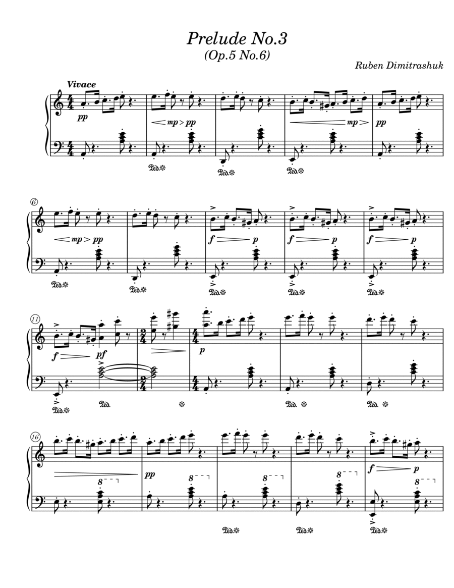 Prelude No.3 - Ruben Dimitrashuk (Op.5 No.6) image number null