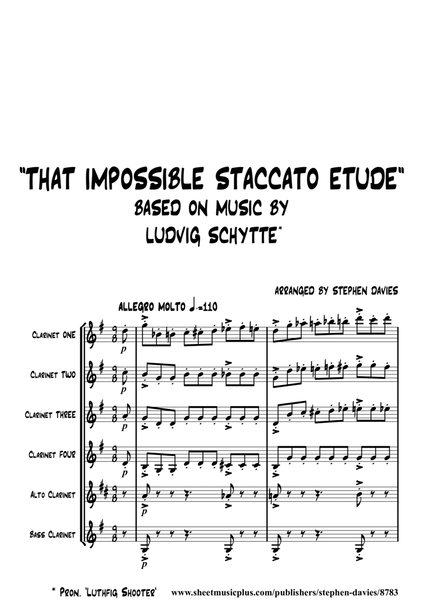 "That Impossible Staccato Etude" based on music by Ludvig Schytte for Clarinet Sextet. image number null