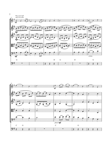 BE THOU MY VISION, A Traditional Irish Hymn, String Orchestra, Intermediate Level for 2 violins, vio image number null