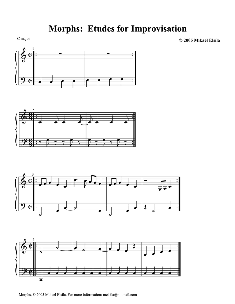 Morphs: Etudes for Improvisation Piano scores gallery preview page 2