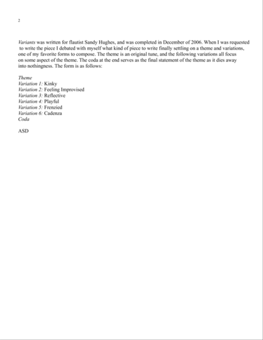 Variants Flute Solo scores gallery preview page 2