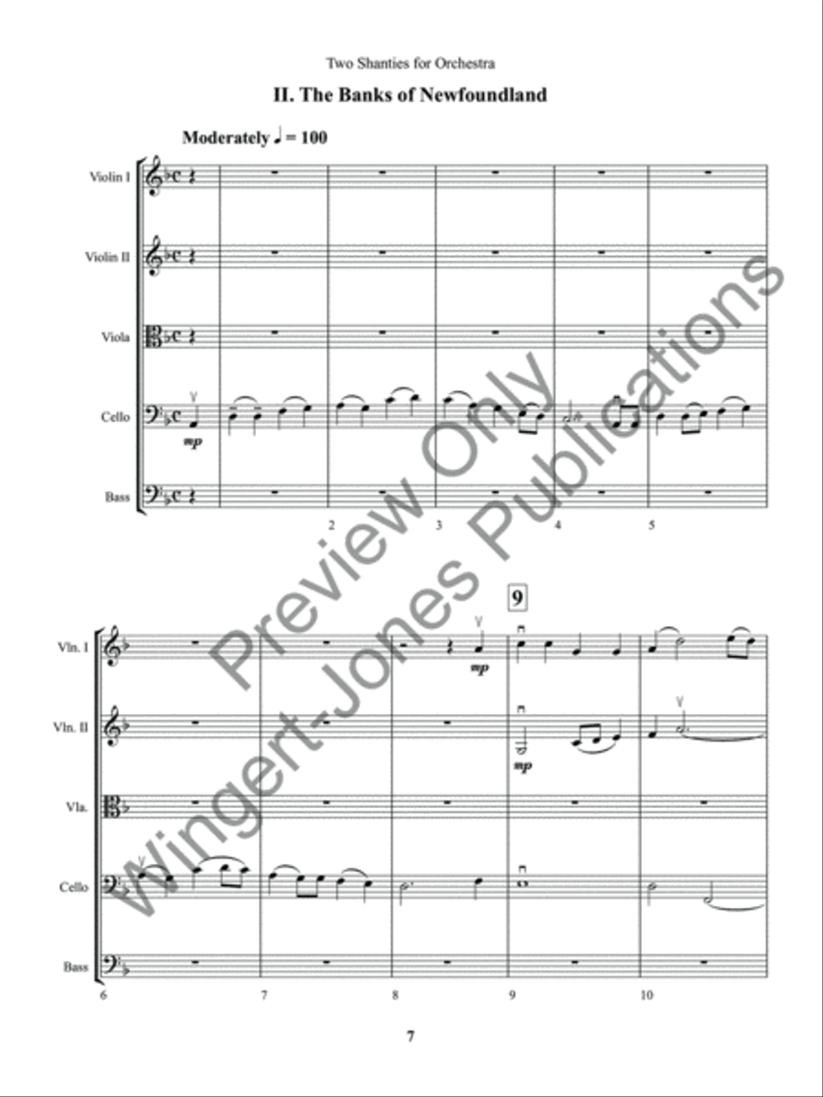 Two Sea Shanties for String Orchestra (Score) String Orchestra scores gallery preview page 10